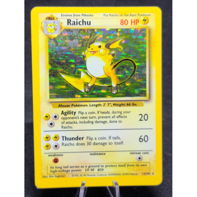 Raichu - 14/102 - Holo Unlimited